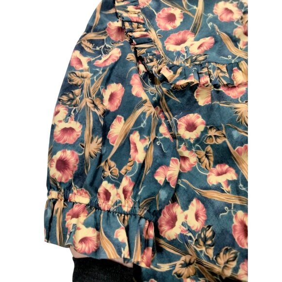 Vintage Princess Kaiulani Muumuu Hawaiian Maxi Dress Floral Victorian Ruffles 10 - Picture 3 of 9